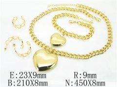 HY Wholesale Jewelry 316L Stainless Steel Earrings Necklace Jewelry Set-HY50S0105JQQ