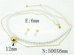 HY Wholesale Jewelry 316L Stainless Steel Earrings Necklace Jewelry Set-HY59S2049HLL