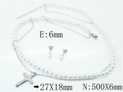 HY Wholesale Jewelry 316L Stainless Steel Earrings Necklace Jewelry Set-HY59S2071HKQ