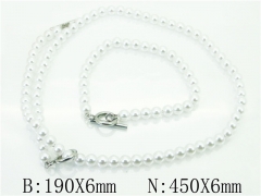 HY Wholesale Jewelry 316L Stainless Steel Earrings Necklace Jewelry Set-HY59S2005HNV