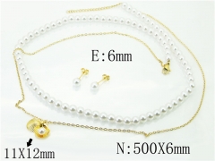 HY Wholesale Jewelry 316L Stainless Steel Earrings Necklace Jewelry Set-HY59S2061HL5