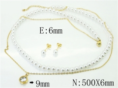 HY Wholesale Jewelry 316L Stainless Steel Earrings Necklace Jewelry Set-HY59S2029HL5