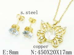 HY Wholesale Jewelry Earrings Copper Necklace Jewelry Set-HY65S0076OT