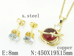 HY Wholesale Jewelry Earrings Copper Necklace Jewelry Set-HY65S0070OB