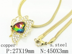 HY65N0019PLUHY Wholesale Necklaces Stainless Steel 316L And Copper Jewelry Necklaces-