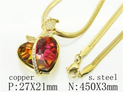 HY65N0017PLEHY Wholesale Necklaces Stainless Steel 316L And Copper Jewelry Necklaces-