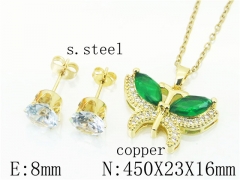 HY Wholesale Jewelry Earrings Copper Necklace Jewelry Set-HY65S0073OZ