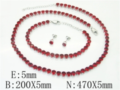 HY Wholesale Jewelry 316L Stainless Steel Earrings Necklace Jewelry Set-HY59S2096JVV