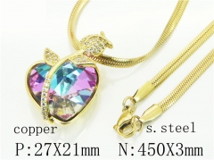 HY65N0015PLWHY Wholesale Necklaces Stainless Steel 316L And Copper Jewelry Necklaces-