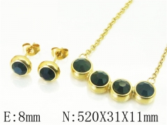 HY Wholesale Jewelry 316L Stainless Steel Earrings Necklace Jewelry Set-HY12S1126MLA