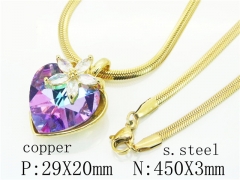 HY65N0014PLQHY Wholesale Necklaces Stainless Steel 316L And Copper Jewelry Necklaces-