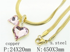 HY65N0022PLBHY Wholesale Necklaces Stainless Steel 316L And Copper Jewelry Necklaces-