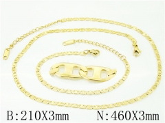 HY Wholesale Stainless Steel 316L Necklaces Bracelets Sets-HY40S0437NJ