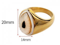 HY Wholesale Rings 316L Stainless Steel Popular Rings-HY0070R103