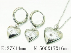 HY Wholesale Jewelry 316L Stainless Steel Earrings Necklace Jewelry Set-HY06S1088IEE