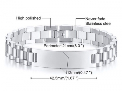 HY Wholesale Steel Stainless Steel 316L Bracelets-HY0067B016