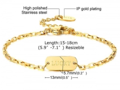 HY Wholesale Steel Stainless Steel 316L Bracelets-HY0067B337