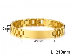 HY Wholesale Steel Stainless Steel 316L Bracelets-HY0067B006