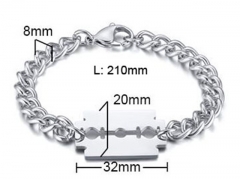 HY Wholesale Steel Stainless Steel 316L Bracelets-HY0067B285