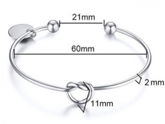 HY Wholesale Stainless Steel 316L Fashion Bangle-HY0067B341