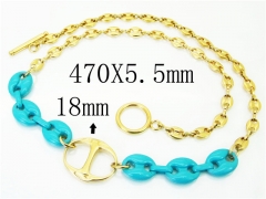 HY Wholesale Necklaces Stainless Steel 316L Jewelry Necklaces-HY21N0073HPS