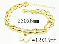 HY Wholesale Leather Bracelets 316L Stainless Steel Jewelry Bracelets-HY66B0034PLA