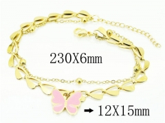 HY Wholesale Leather Bracelets 316L Stainless Steel Jewelry Bracelets-HY66B0032PLQ