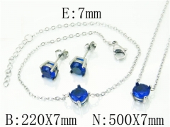 HY Wholesale Jewelry 316L Stainless Steel Earrings Necklace Jewelry Set-HY59S0125HHQ