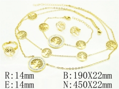 HY Wholesale Jewelry 316L Stainless Steel Earrings Necklace Jewelry Set-HY50S0160JQQ