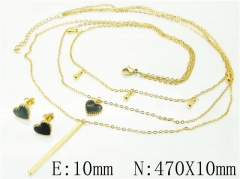 HY Wholesale Jewelry 316L Stainless Steel Earrings Necklace Jewelry Set-HY59S0205HJF