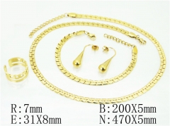 HY Wholesale Jewelry 316L Stainless Steel Earrings Necklace Jewelry Set-HY50S0145JZZ