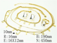 HY Wholesale Jewelry 316L Stainless Steel Earrings Necklace Jewelry Set-HY50S0158JEE