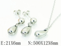 HY Wholesale Jewelry Sets 316L Stainless Steel Earrings Necklace Jewelry Set-HY91S1181MLS