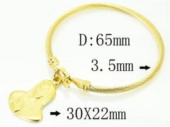 HY Wholesale Bangles Stainless Steel 316L Fashion Bangle-HY38B0683HMR