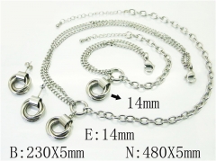 HY Wholesale Jewelry Sets 316L Stainless Steel Earrings Necklace Jewelry Set-HY59S2300HMT