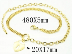 HY Wholesale Necklaces Stainless Steel 316L Jewelry Necklaces-HY59N0065OLF