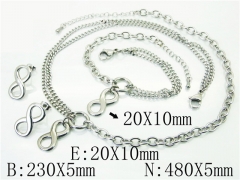 HY Wholesale Jewelry Sets 316L Stainless Steel Earrings Necklace Jewelry Set-HY59S2295HMS