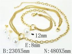 HY Wholesale Jewelry Sets 316L Stainless Steel Earrings Necklace Jewelry Set-HY59S2278HOD