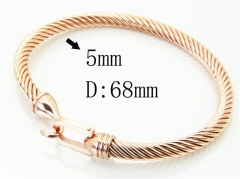 HY Wholesale Bangles Stainless Steel 316L Fashion Bangle-HY38B0696HMX