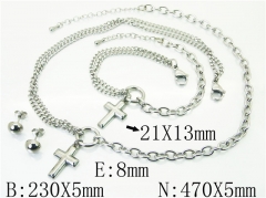 HY Wholesale Jewelry Sets 316L Stainless Steel Earrings Necklace Jewelry Set-HY59S2305HMY