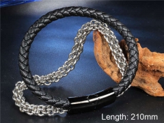 HY Wholesale Leather Jewelry Fashion Leather Bracelets-HY004B033