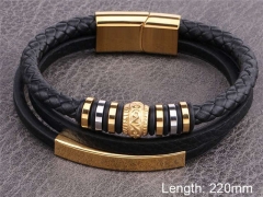 HY Wholesale Leather Jewelry Fashion Leather Bracelets-HY0114B015