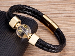 HY Wholesale Leather Jewelry Popular Leather Bracelets-HY0118B594