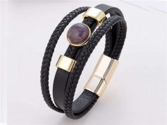 HY Wholesale Leather Jewelry Popular Leather Bracelets-HY0118B308