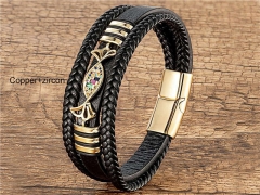 HY Wholesale Leather Jewelry Popular Leather Bracelets-HY0118B156