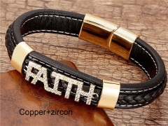 HY Wholesale Leather Jewelry Popular Leather Bracelets-HY0118B907