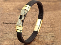 HY Wholesale Leather Jewelry Popular Leather Bracelets-HY0118B390