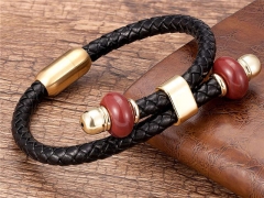 HY Wholesale Leather Jewelry Popular Leather Bracelets-HY0118B702