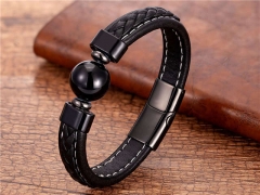 HY Wholesale Leather Jewelry Popular Leather Bracelets-HY0118B427