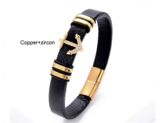 HY Wholesale Leather Jewelry Popular Leather Bracelets-HY0118B007